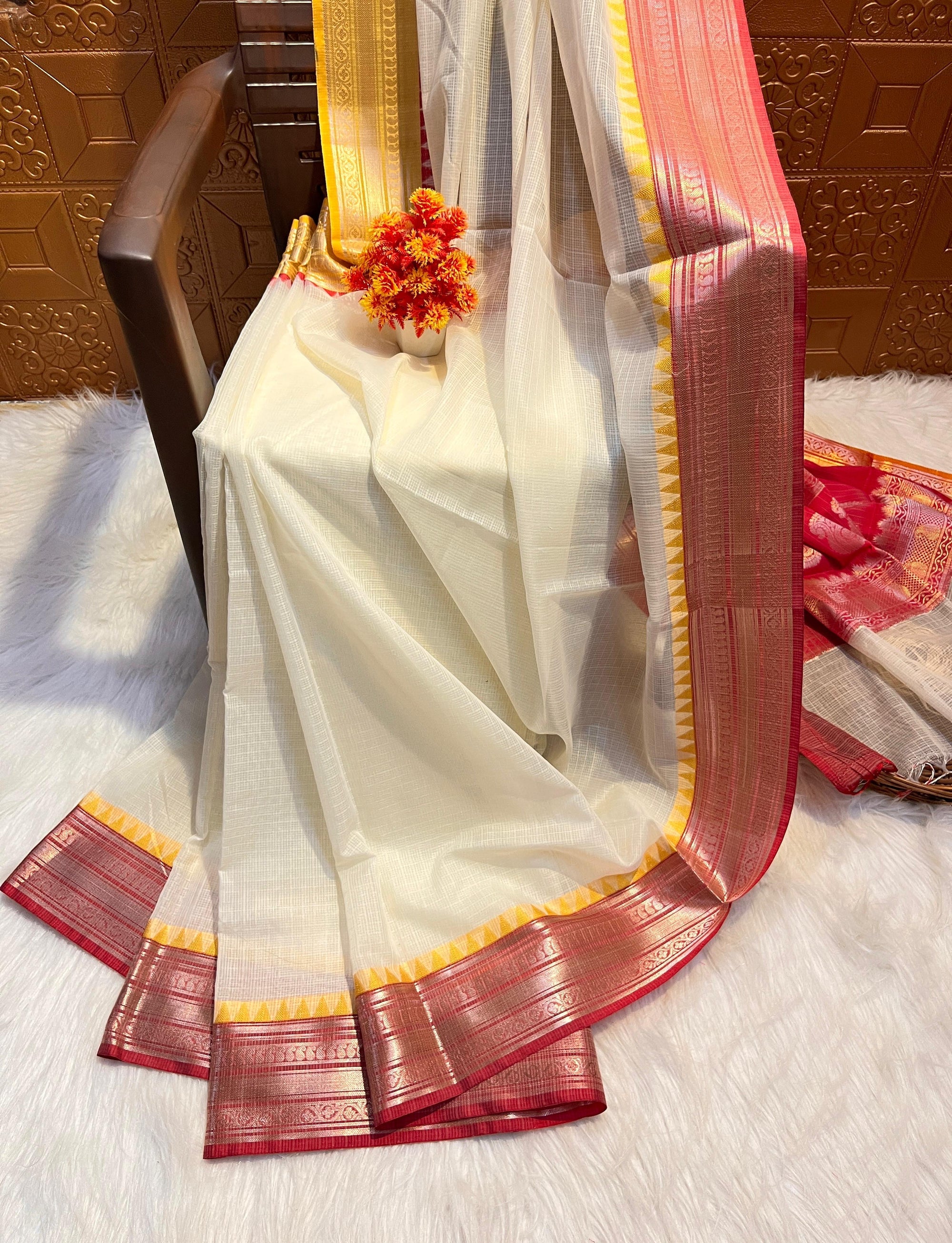 Banarasi Kota Check Saree