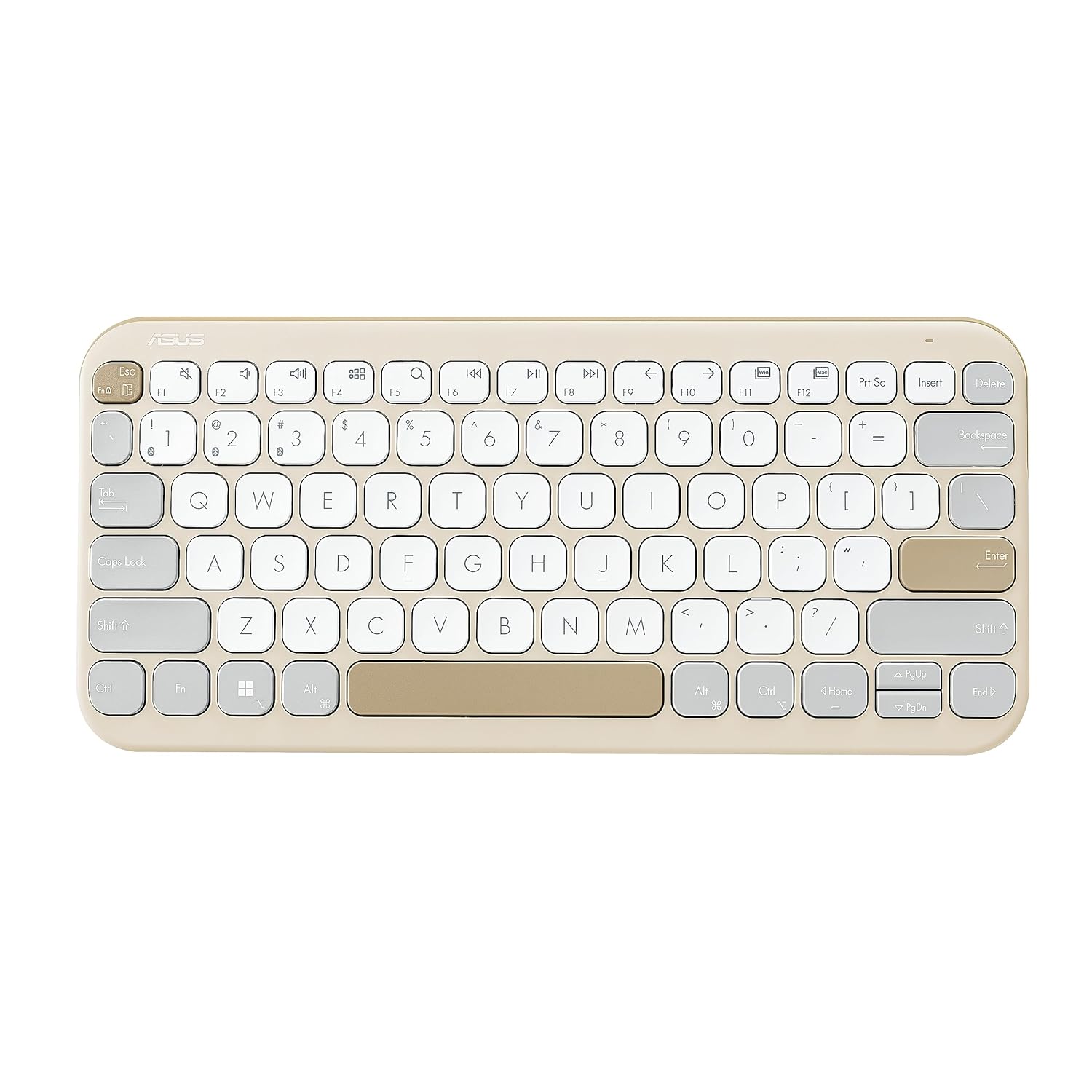 Asus Marshmallow KW100 Bluetooth Multi-device Keyboard?(Oat Milk)