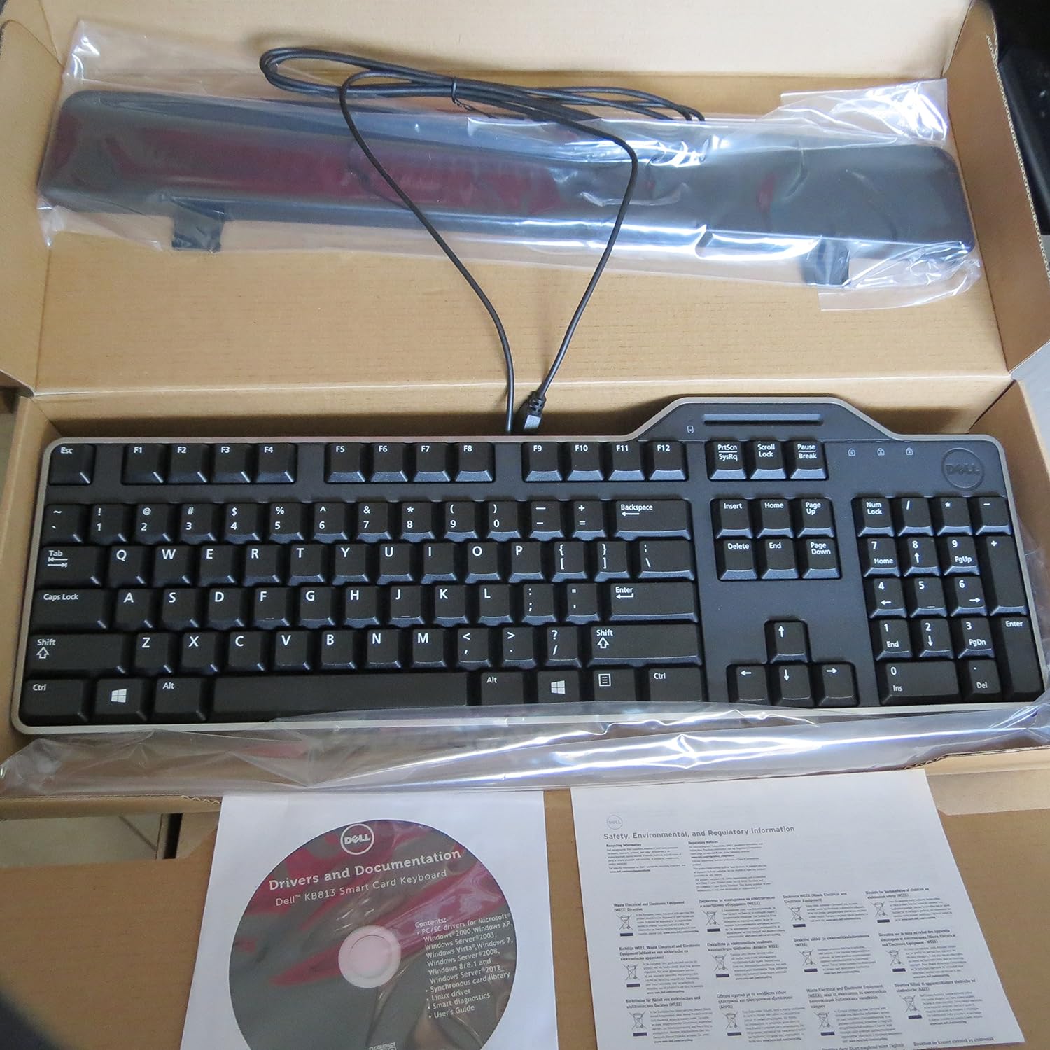 Dell KB813 Smartcard International English Wired USB Desktop Keyboard?(Black)