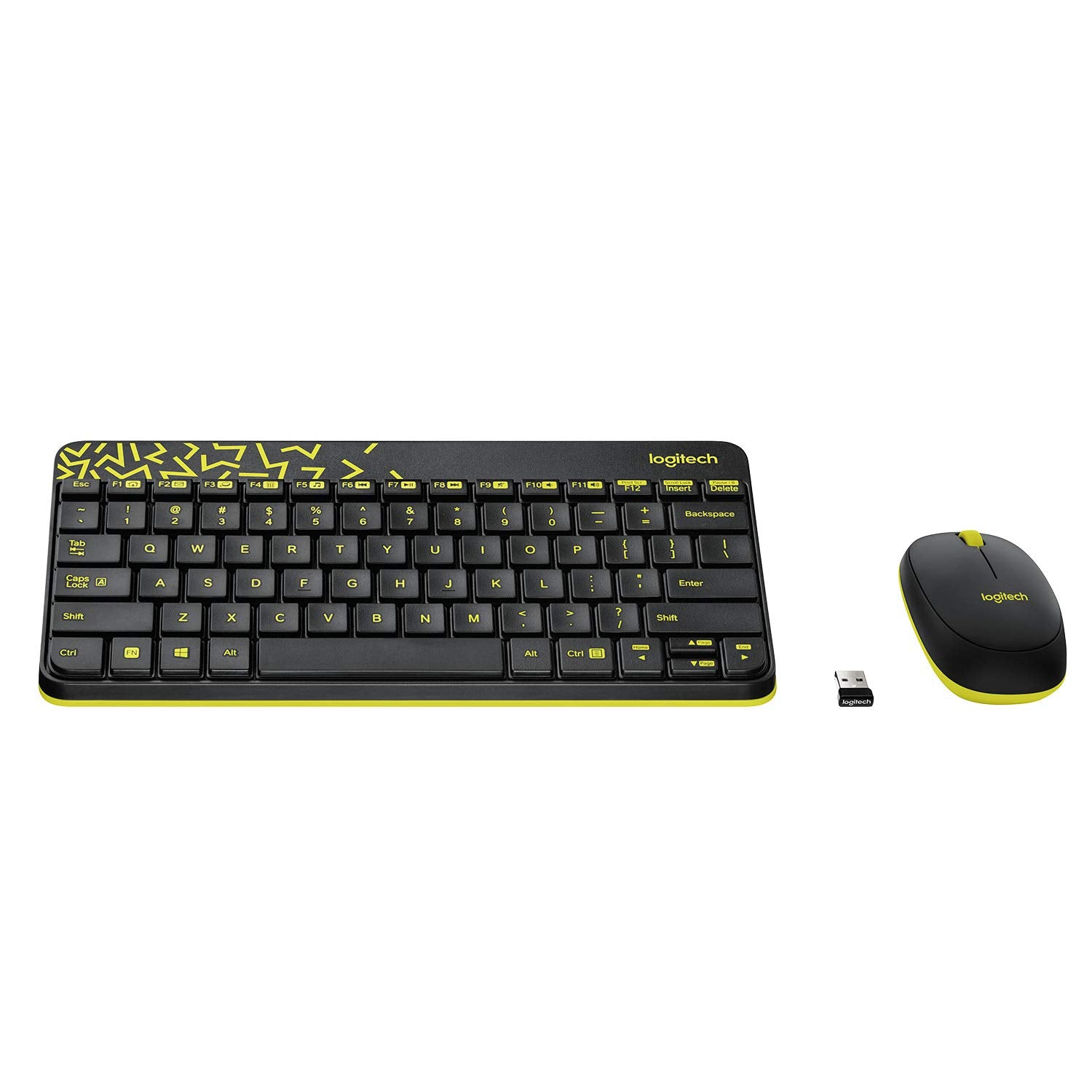 Logitech MK240 Wireless Keyboard and Mouse Combo?(Black& Yellow)