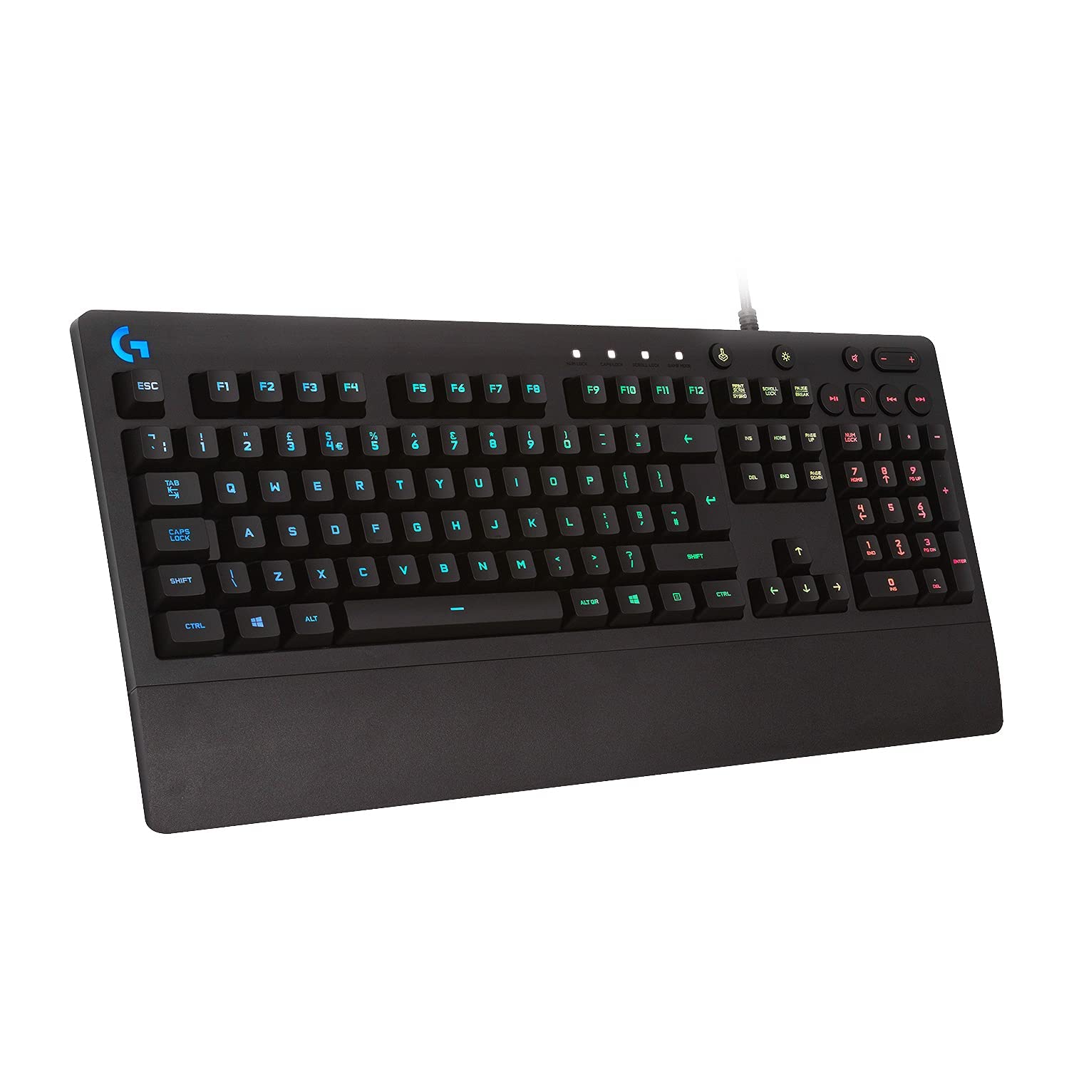 Logitech G213 / Lightsync RGB, Spill-resistant, Palm-rest, Customizable Keys Wired USB Gaming Keyboard?(Black)