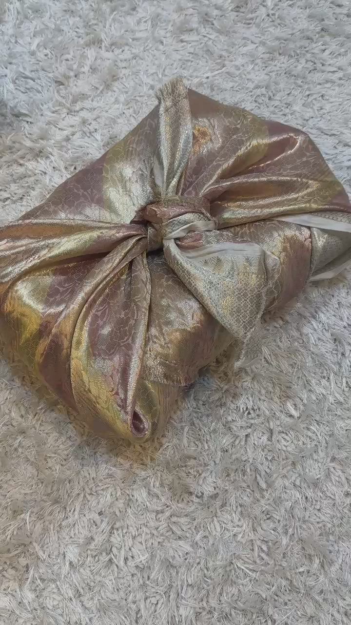 Banarasi Kanjivaram Tissue Silk Saree with Pearl Lace Border