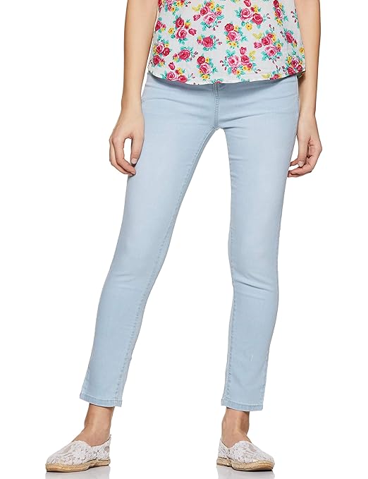 Women Stretchable Denim Light Blue Jeans