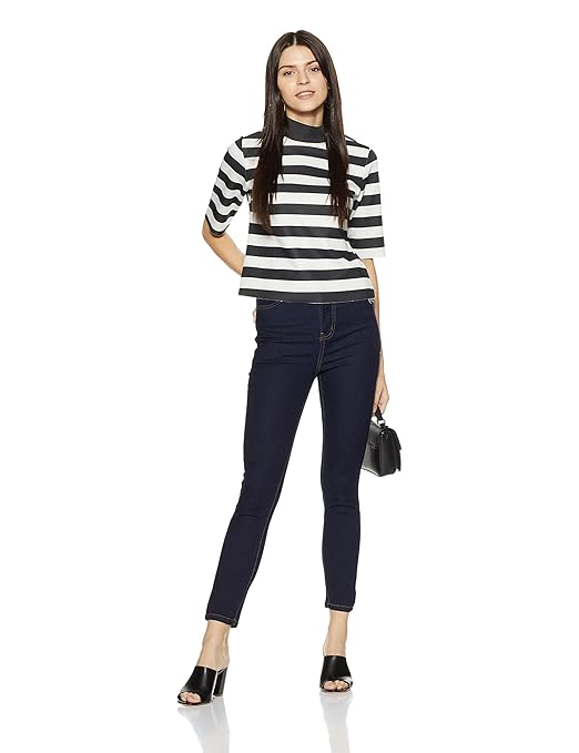 Women Stretchable Denim Navy Blue Jeans