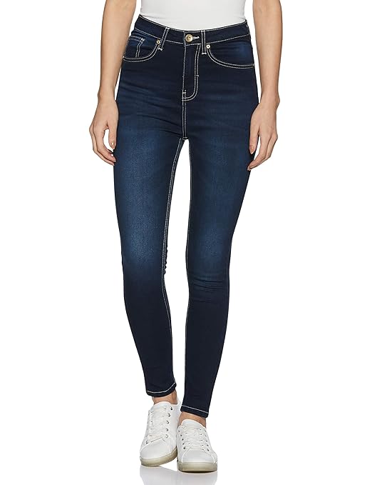 Women Ankle Length Iris Navy Jeans