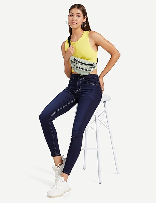 Women Ankle Length Dark Navy Jeans