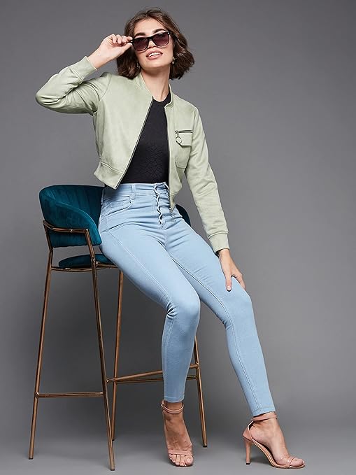 Women Skinny Regular Light Blue Jeans
