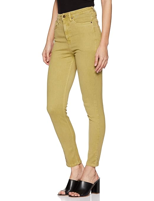 Women Stretchable Denim Beige Jeans
